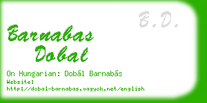 barnabas dobal business card
